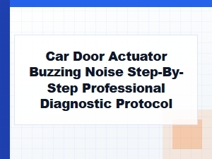 Diagnosing a Buzzing Car Door Actuator Step by Step